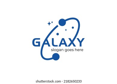 galaxy planet logo icon symbol astronomy logotype for solar system and universe logo elements