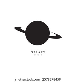 galaxy planet logo icon symbol for astronomy logo design