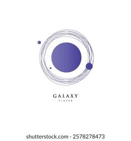 galaxy planet logo icon symbol for astronomy logo design