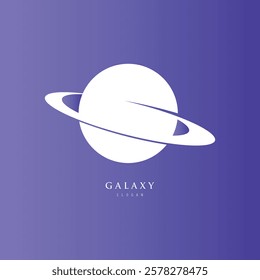 galaxy planet logo icon symbol for astronomy logo design