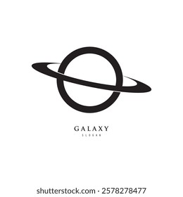 galaxy planet logo icon symbol for astronomy logo design