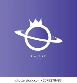 galaxy planet logo icon symbol for astronomy logo design