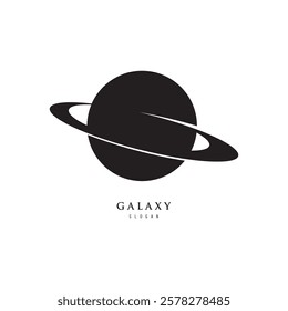 galaxy planet logo icon symbol for astronomy logo design