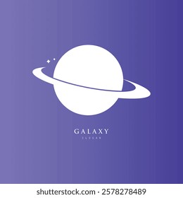 galaxy planet logo icon symbol for astronomy logo design