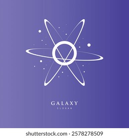 galaxy planet logo icon symbol for astronomy logo design