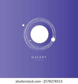 galaxy planet logo icon symbol for astronomy logo design