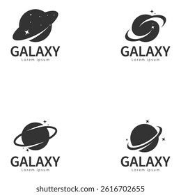 galaxy planet logo and symbol icon design