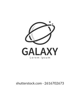 galaxy planet logo and symbol icon design