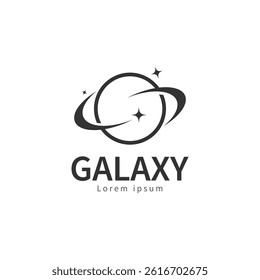 galaxy planet logo and symbol icon design