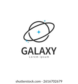 galaxy planet logo and symbol icon design