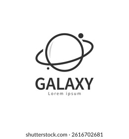 galaxy planet logo and symbol icon design