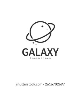 galaxy planet logo and symbol icon design