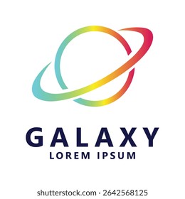 Galaxy planet logo and symbol icon design
