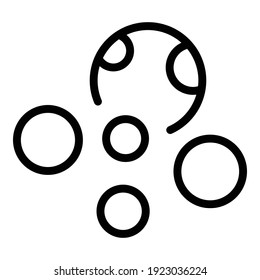 Galaxy planets icon. Outline galaxy planets vector icon for web design isolated on white background