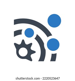 Galaxy planets icon (Vector illustration)