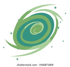 Galaxy with planets. Outer space in cartoon style
