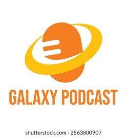 galaxy podcast flat minimalist logo