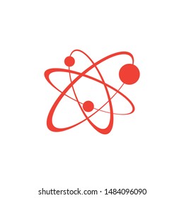 Galaxy Red Icon On White Background. Red Flat Style Vector Illustration.