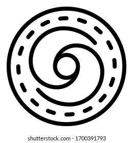 Galaxy rotation icon. Outline galaxy rotation vector icon for web design isolated on white background