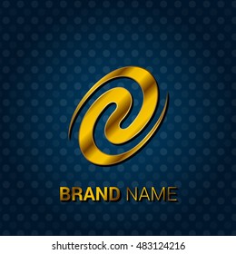 Galaxy Royal Golden & Blue Metallic Premium Corporate Logo / Icon