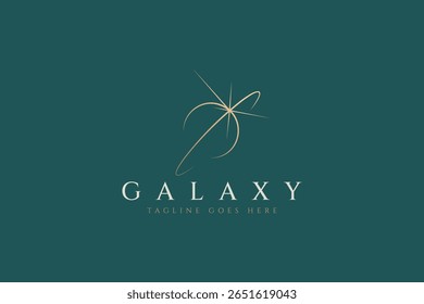 Galaxy Saturn Star Logotipo abstrato com conceito esotérico geométrico sagrado