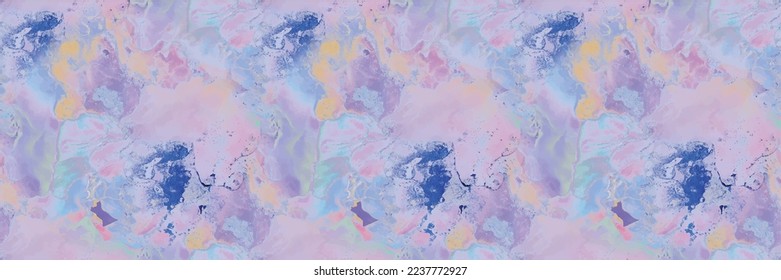 Galaxy Seamless Pattern. Multi Color Holi Space. Alcohol Ink Splash Paint. Liquid Splash Watercolor. Acrylic Ink Illustration. Vector Abstract Template Fluid Seamless Background. Fluid Vector Galaxy.