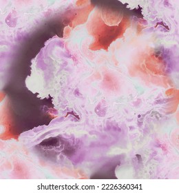 Galaxy Seamless Pattern. Swirl Acrylic Splash. Water Color Holi Space. Acrylic Ink Illustration. Liquid Marble Watercolor. Fluid Abstract Background. Alcohol Ink Repeat Paint. Modern Abstract Template