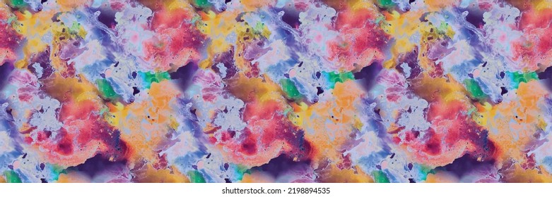 Galaxy Seamless Pattern. Unicorn Ink Background. Science Ink Repeat Paint. Swirl Trippy Galaxy. Fluid Splash Watercolor. Water Color Holi Space. Liquid Seamless Illustration. Galaxy Abstract Science
