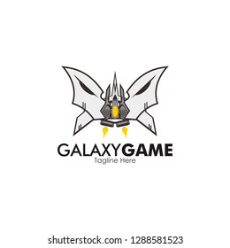 Galaxy ship logo design for gamer community