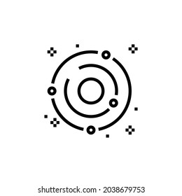 Galaxy Silhouette Icon On White Background