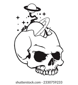 Galaxy Skull Patch V84 Patch Streetwear, Urban, Luxury, Modern Design Patch Commercial Use