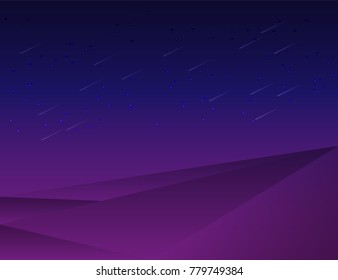 Galaxy Sky Concept Purple Blue Background ,Vector Illustration