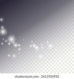 Galaxy Snow Dots con Bokeh. La Nieve Blanca Cae. Filtro de Año Nuevo aislado. Textura Congelada Realista. Snowflakes PNG Background. Salto de nieve con polvo cósmico. Sobreposición de vectores de invierno 