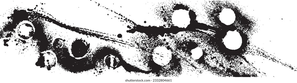 galaxy. The Solar System planets. ink art.