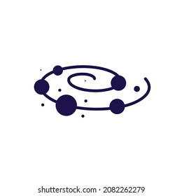 Galaxy solar system vector logo design