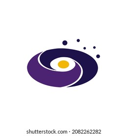 Galaxy solar system vector logo design