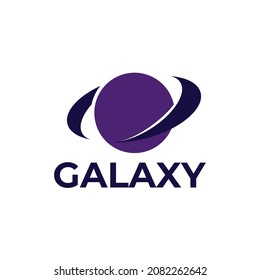 Galaxy solar system vector logo design