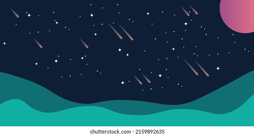 galaxy space abstract background with star and comet shapes Vector