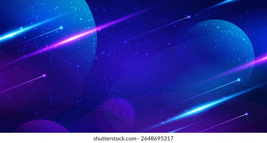 Galaxy Space background, Night starry sky, Colorful cosmos, milky way,  Bright cosmic backdrop, banner, template, cover, wallpaper, vector illustration