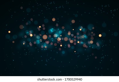 Galaxy Space bokeh background. Soft blur light effect wallpaper. Abstract background bokeh blurred. Shiny bokeh light effect. Vector illustration.