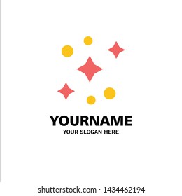 Galaxy, Space, Stars Business Logo Template. Flat Color