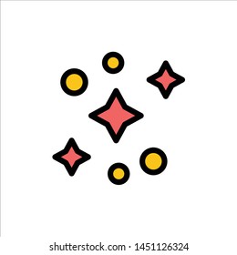 Galaxy, Space, Stars  Flat Color Icon. Vector icon banner Template