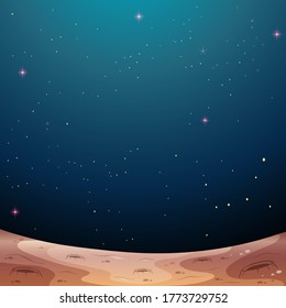 A Galaxy Space Theme Background Illustration