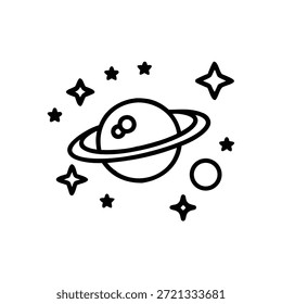 Tema del espacio de la galaxia con la luna de las estrellas y los Elementos cósmicos