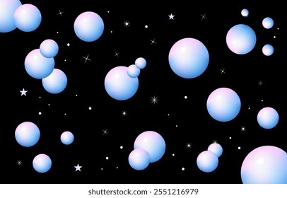 Galaxy space.Hitech technology background.Geometric abstract vector graphic holographic illustration wallpaper.