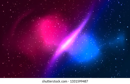 Galaxy with star colorful. Abstract background. Vector illustration.