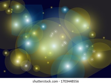 Galaxy star vector design, bokeh style