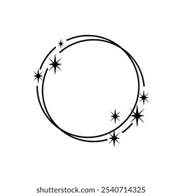 galaxy starry frame cartoon. constellation cosmos, twinkle sparkle, luminous nebula galaxy starry frame sign. isolated symbol vector illustration