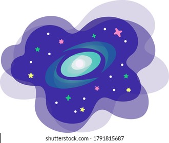 Galaxy in the starry sky