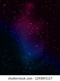 Galaxy with stars. Abstract background. Vector illustration